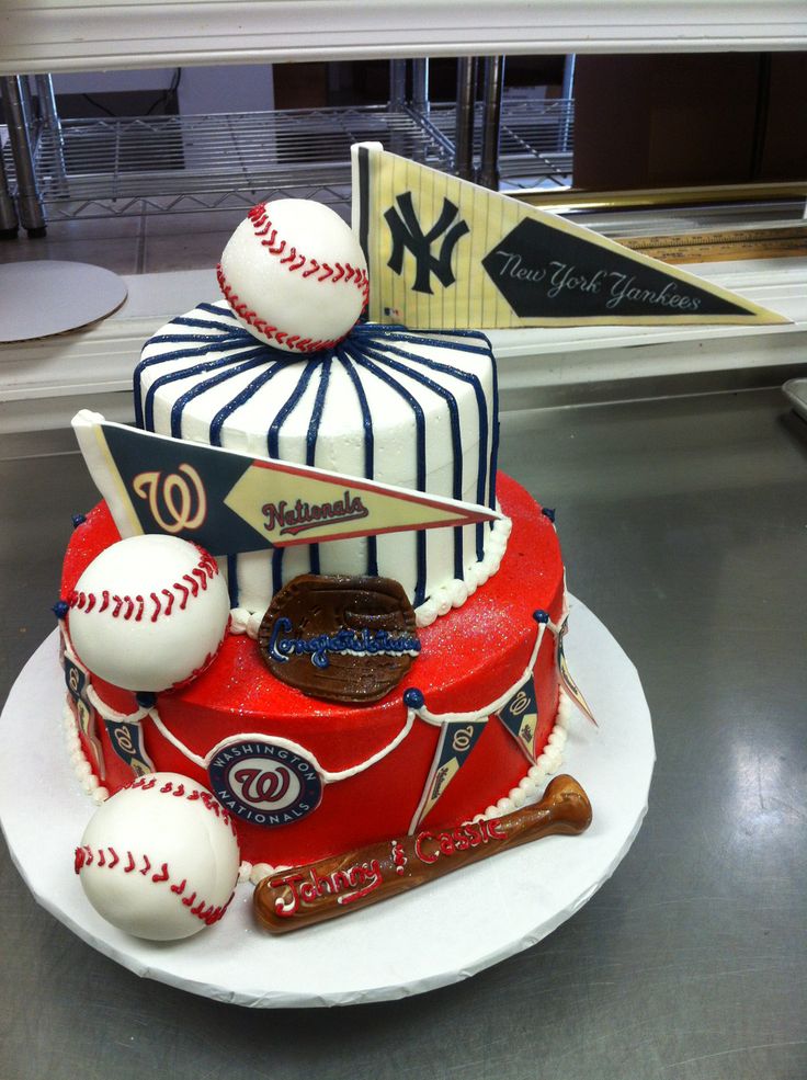 7 Photos of Grooms Cakes Baseball Theme