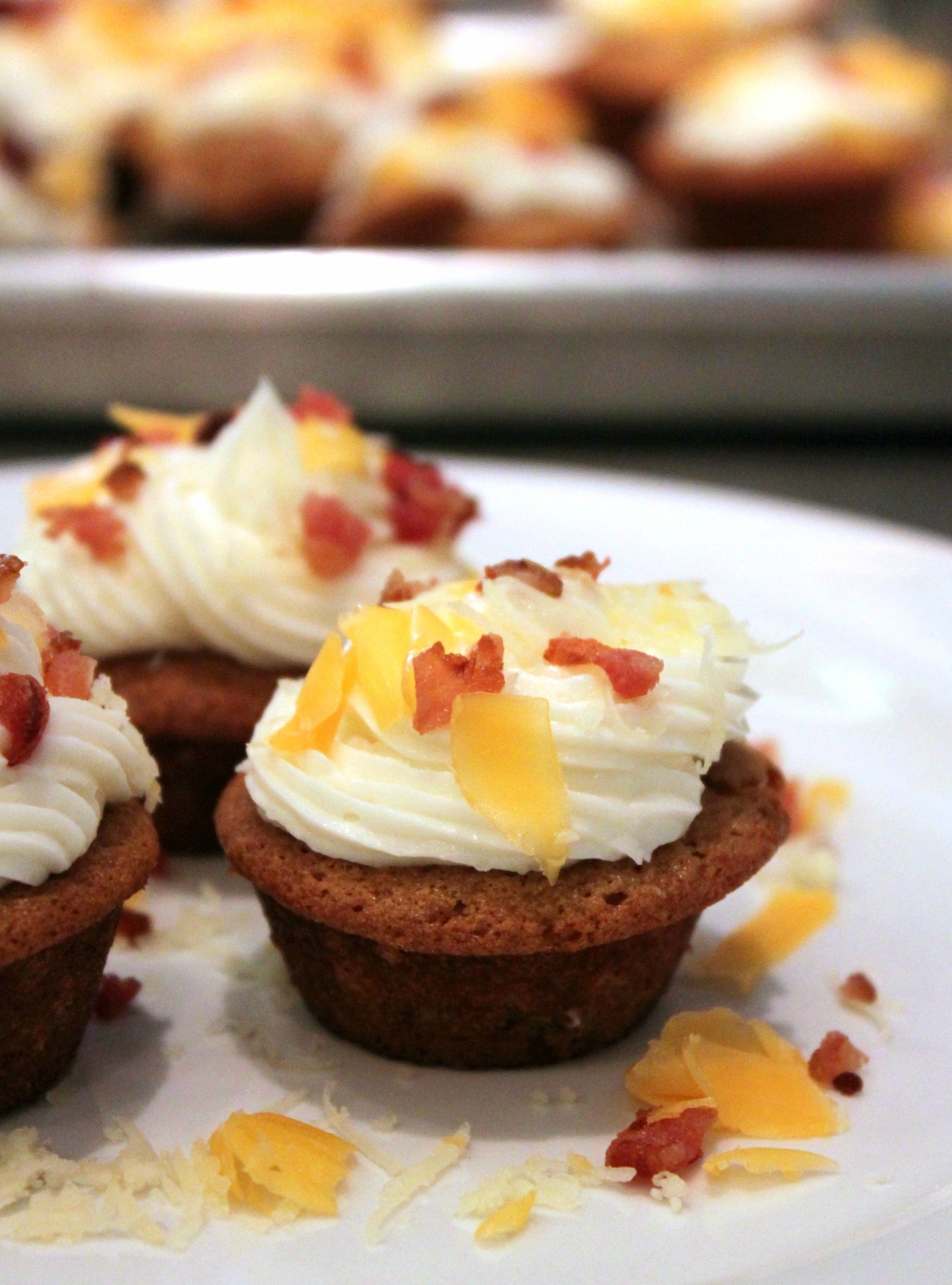 Beer Cheese and Bacon Cupcakes