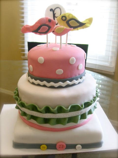 Bird Themed Baby Shower Cake