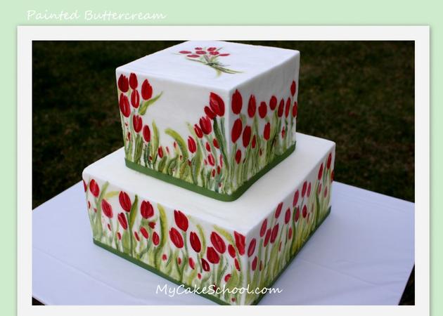 Buttercream Cake Painting