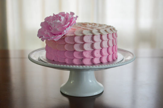 Buttercream Petal Ombre Cake