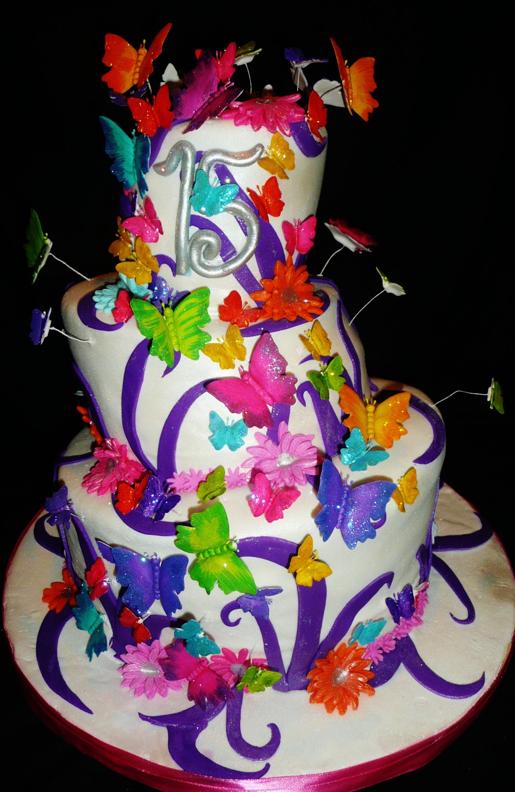 Butterfly Themed Sweet 16 Cakes