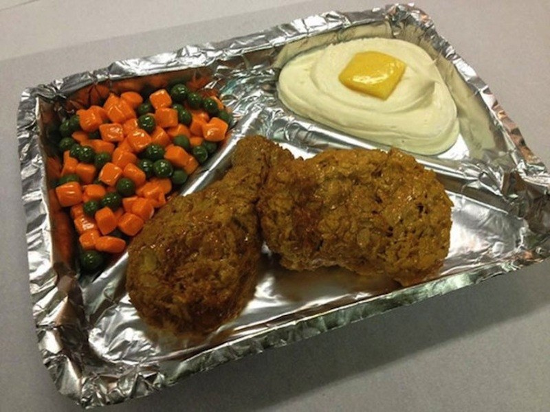 Cake That Looks Like TV Dinner