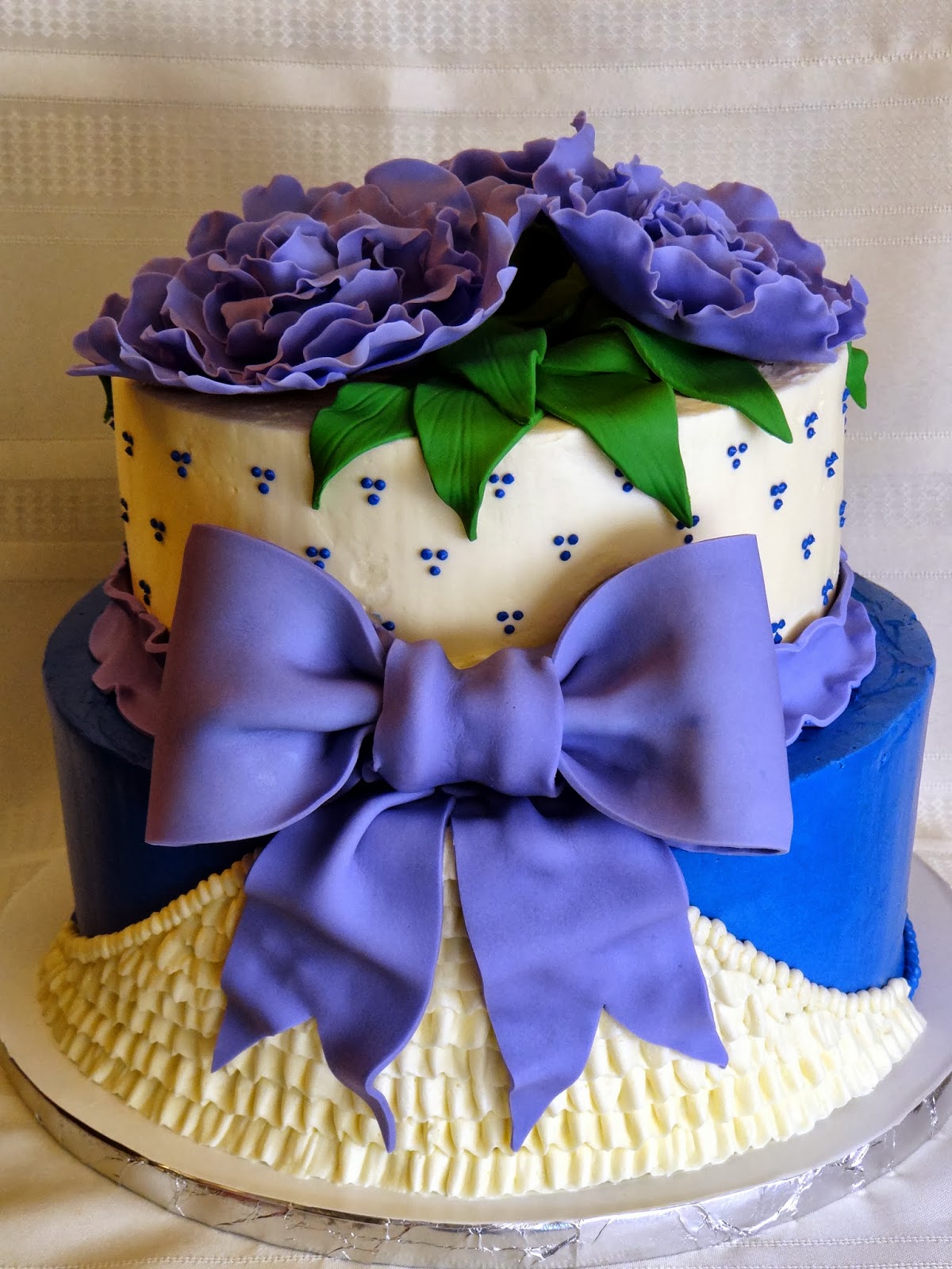 Cake with Purple Flowers