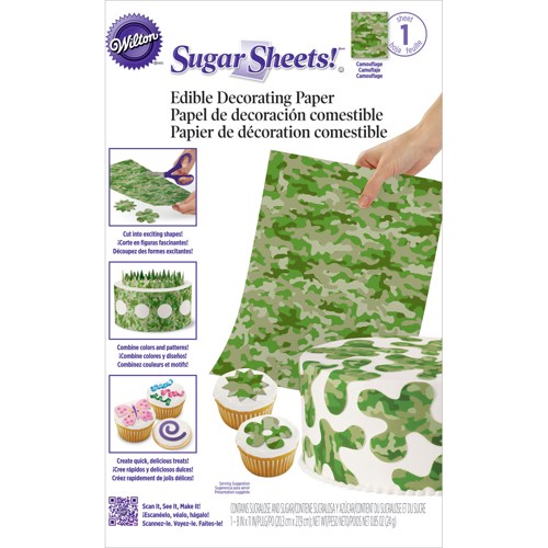 11 Photos of Wilton Camo Sugar Sheets For Cakes