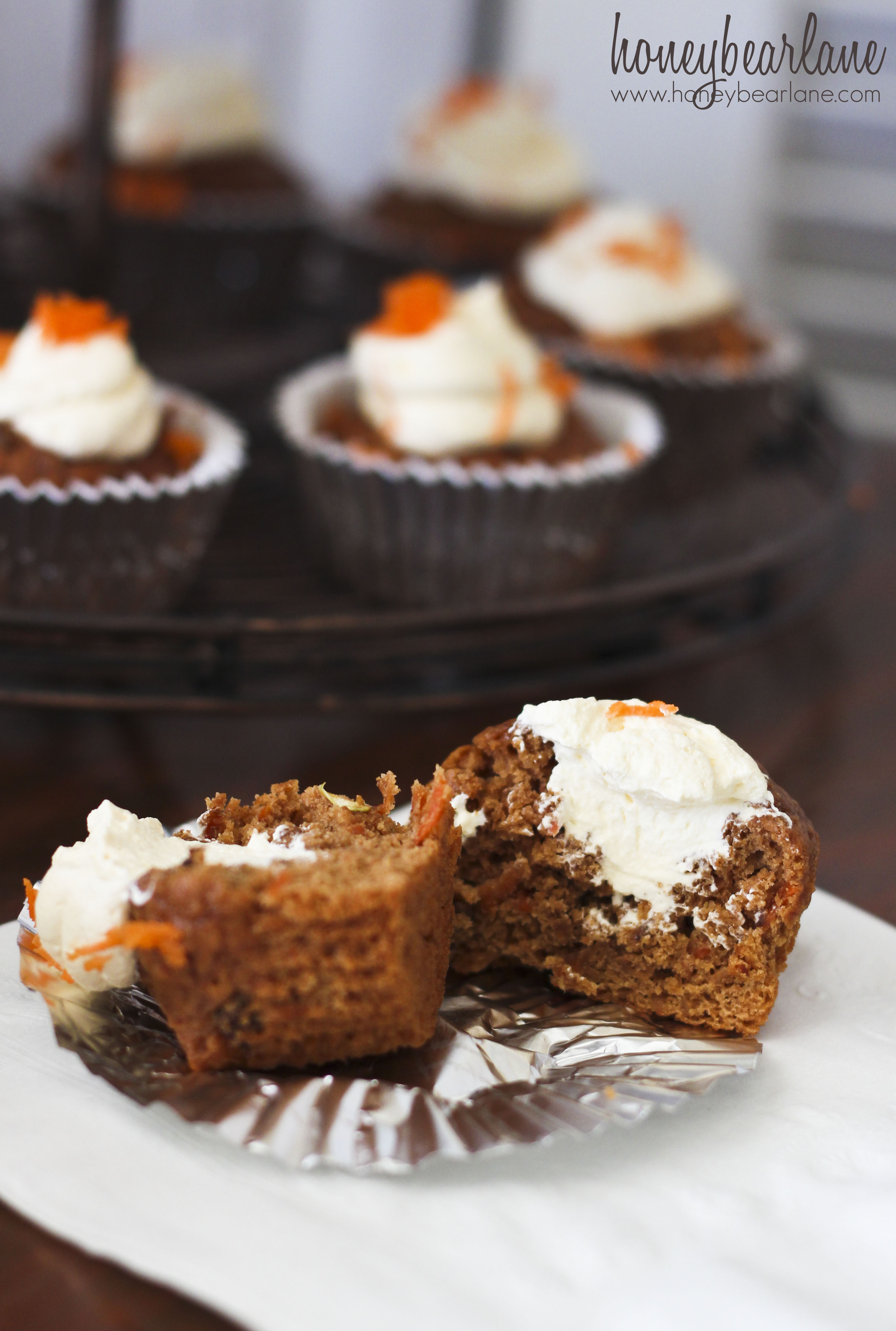 Carrot Cupcakes with Cream Cheese Filling