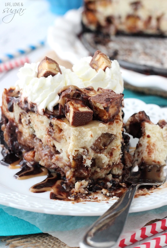 Chocolate Snickers Cheesecake