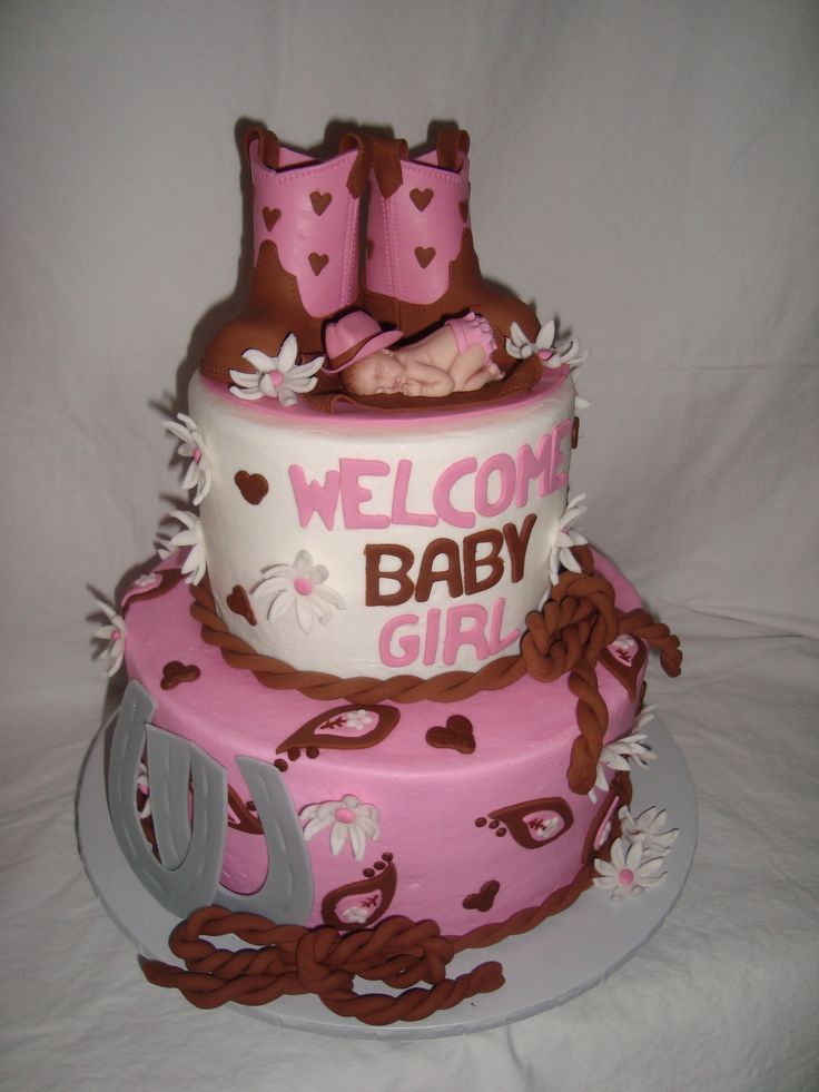 Cowgirl Baby Shower Cake