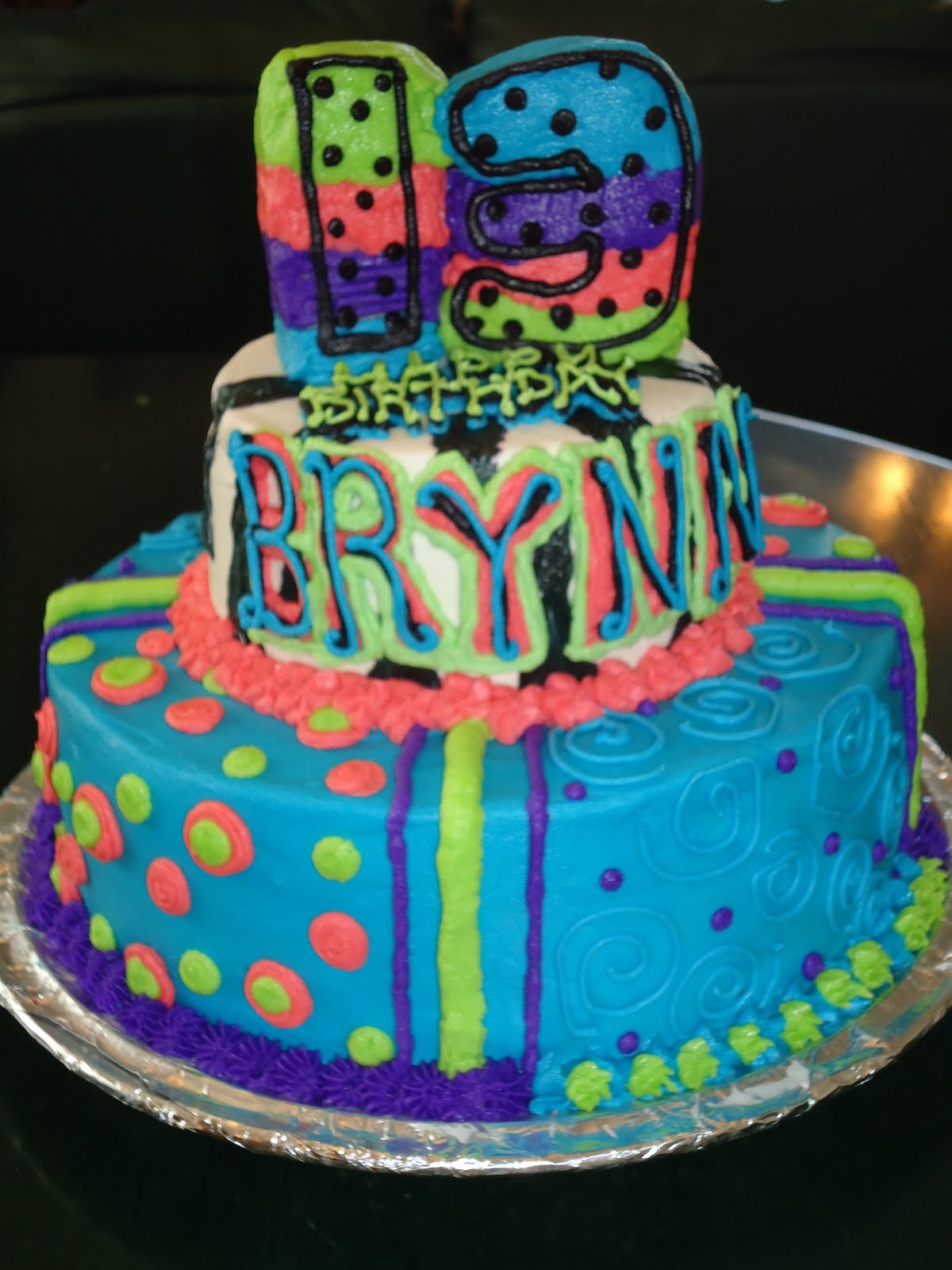 Crazy Colorful Birthday Cake