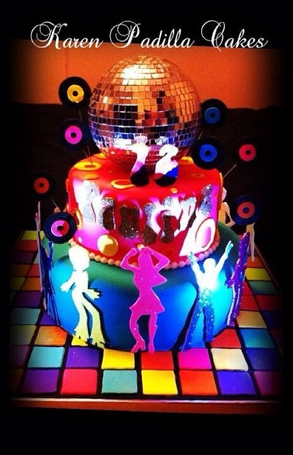 Disco Birthday Party Cake Ideas