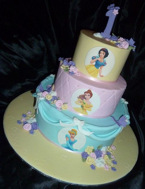 Disney Princess First Birthday Cake