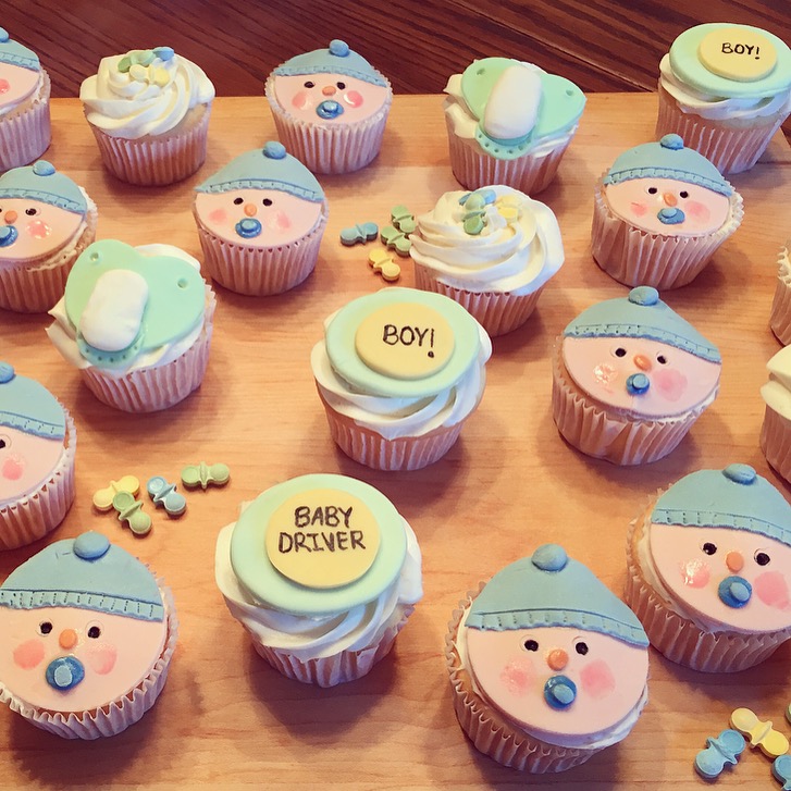 6 Photos of DIY Baby Boy Shower Cupcakes