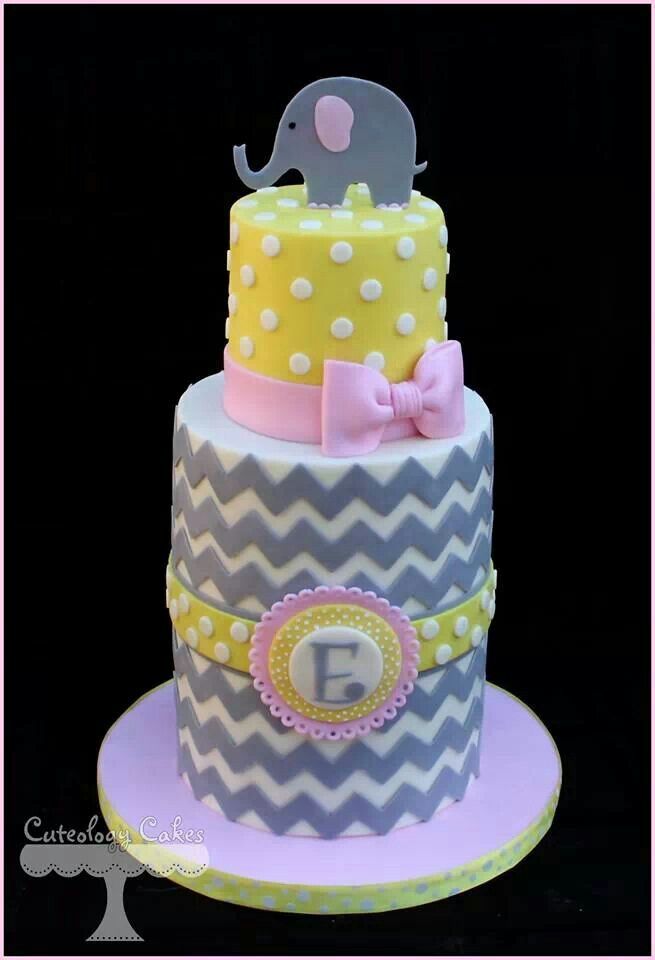 Elephant Baby Shower Cake