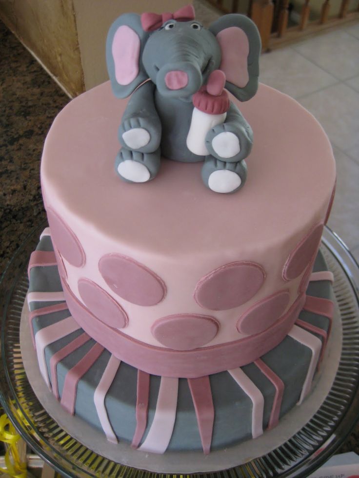 Elephant Baby Shower Cake