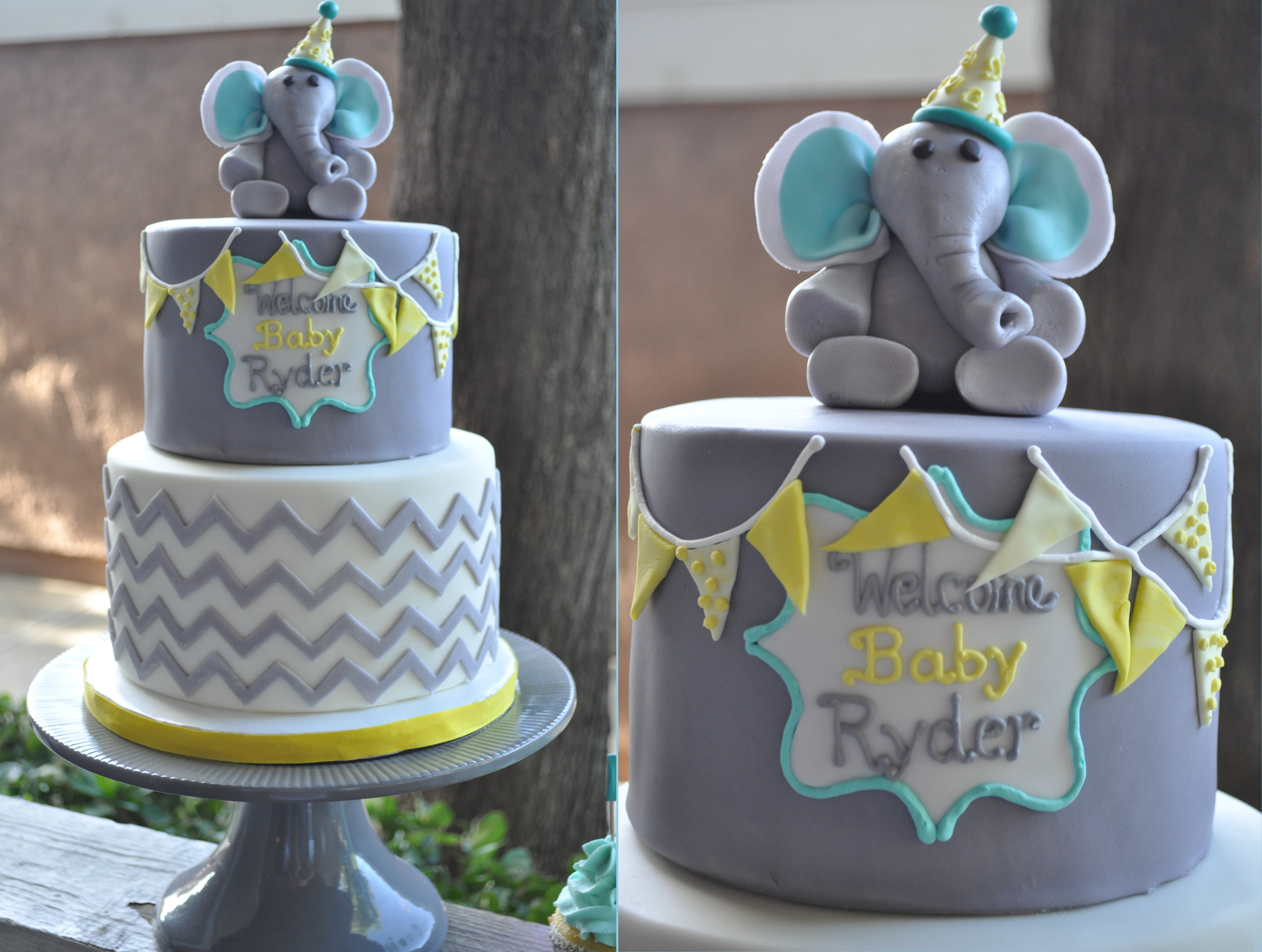 Elephant Baby Shower Cake