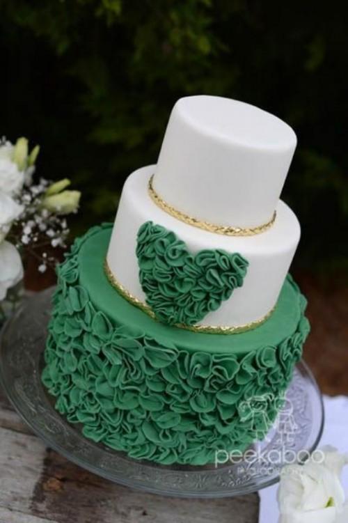 Emerald Green Wedding Cake