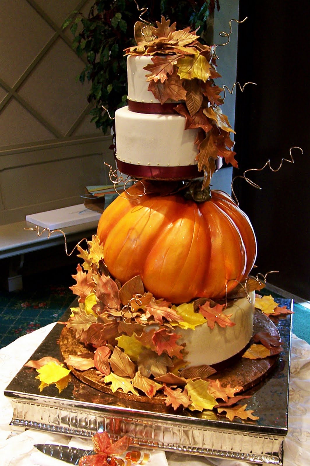 Fall Pumpkin Wedding Cake