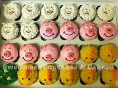 Farm Animal Cupcakes