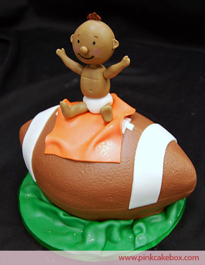 Football Baby Shower Cake