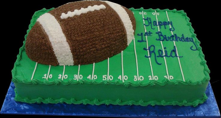 Football Shaped Birthday Cake