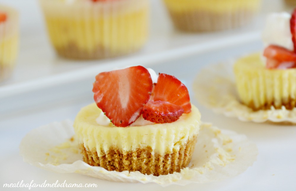 Fresh Mini Strawberry Cheesecakes