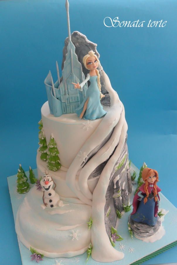 Frozen Disney Castle Cake