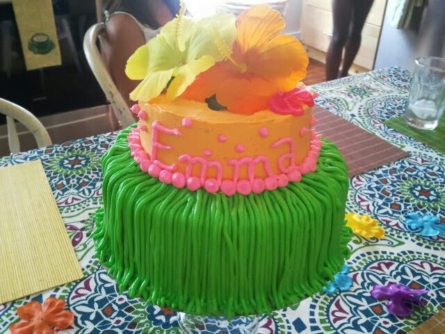 Girls Hawaiian Birthday Cake