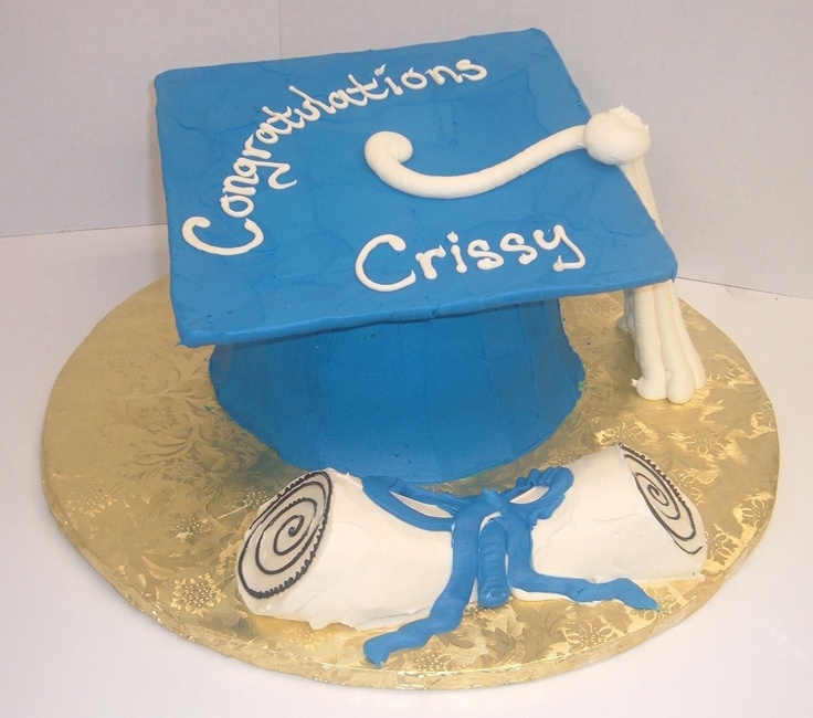 Graduation Cap and Diploma Cake