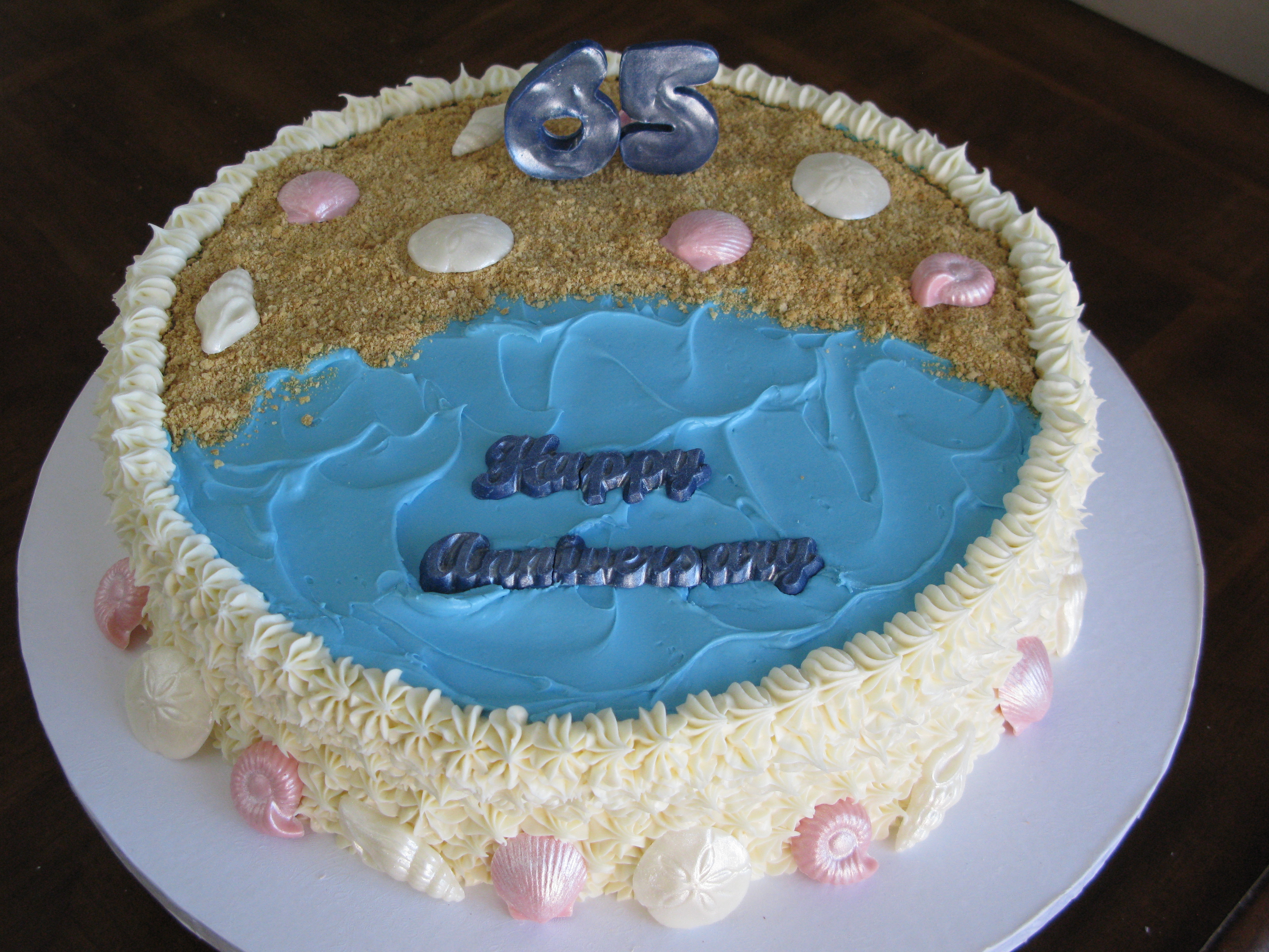 Happy Anniversary Beach Cake