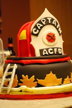 Happy Birthday Firefighter Cake