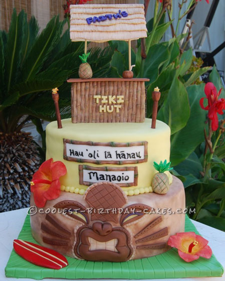 Hawaiian Luau Birthday Cake