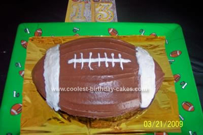 Homemade Football Birthday Cake