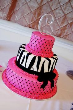 Hot Pink Wedding Cake