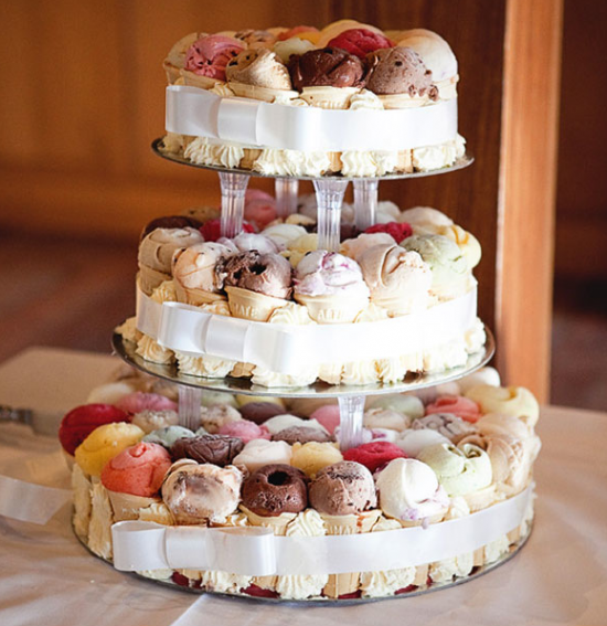 Ice Cream Cone Wedding Cake