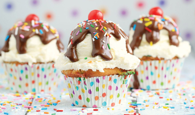 Ice Cream Sundae Cupcakes