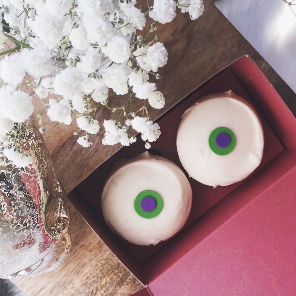 Lavender Green Tea Cupcake with Frosting