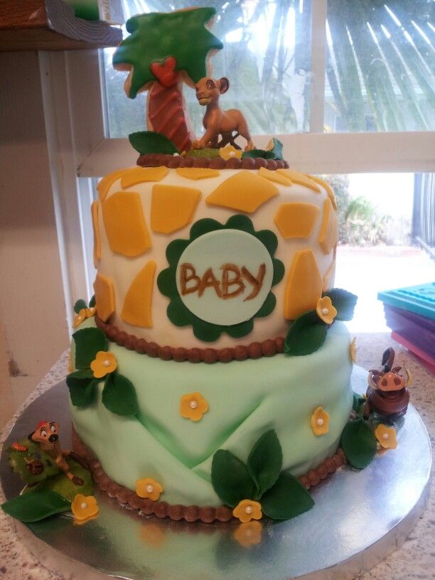 Lion King Baby Shower Cake