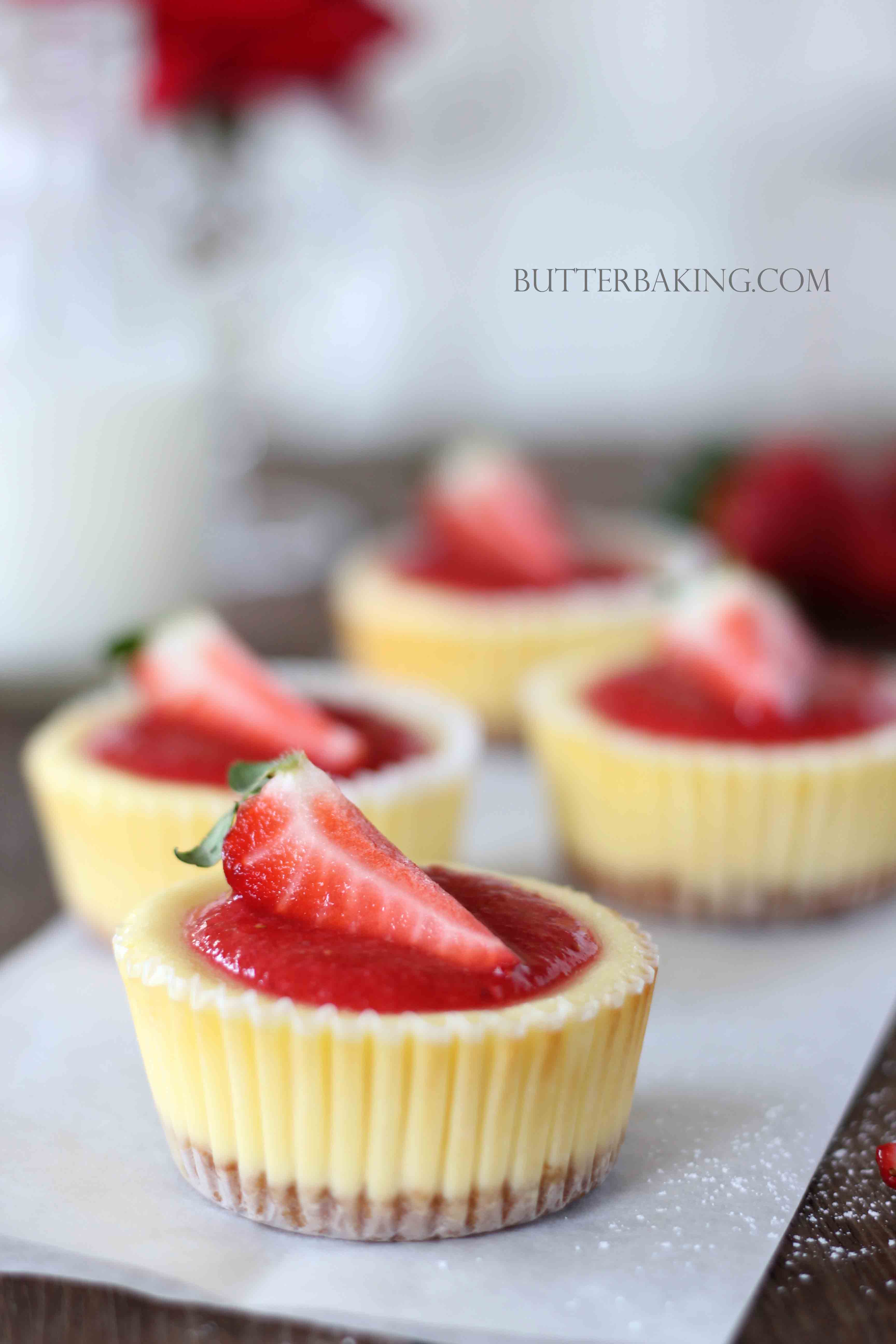 Little Strawberry Cheesecakes