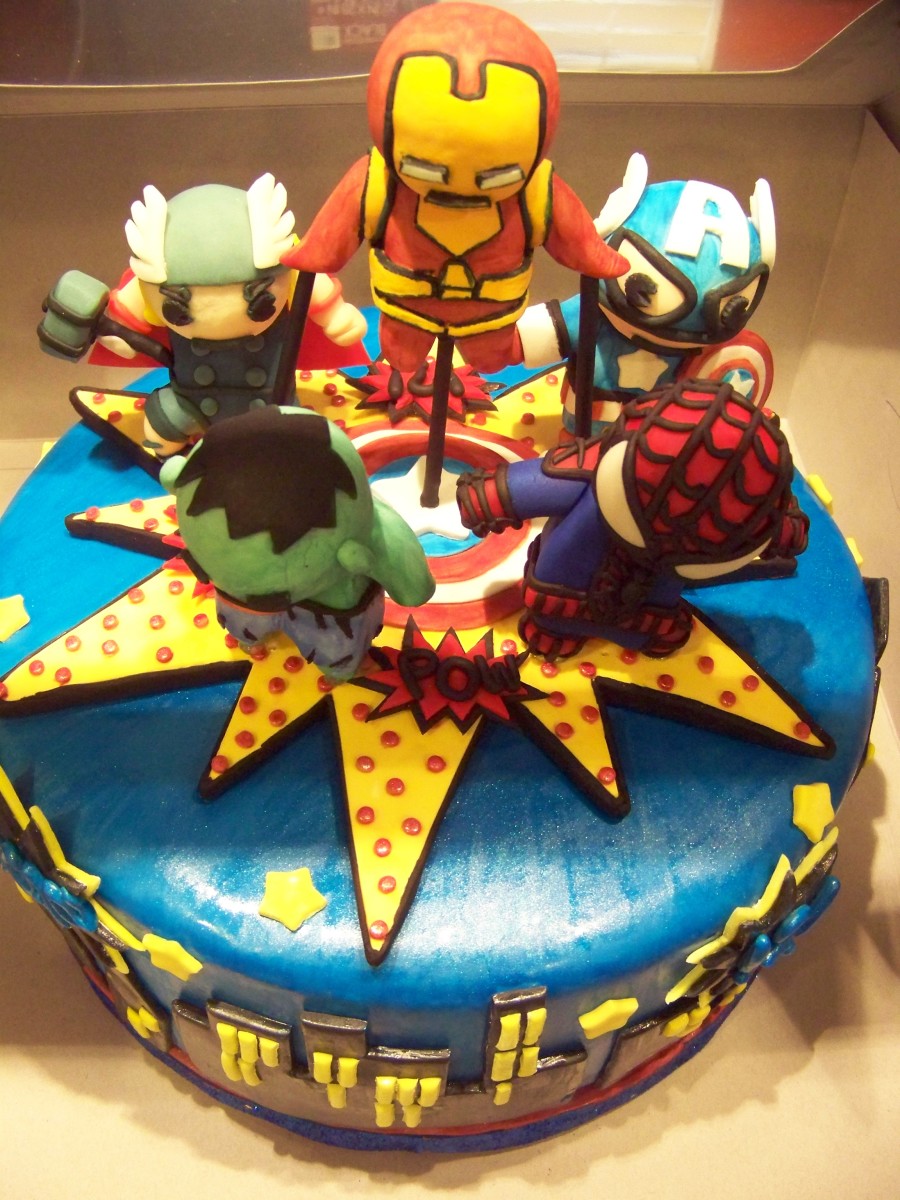 Marvel Super Heroes Birthday Cake