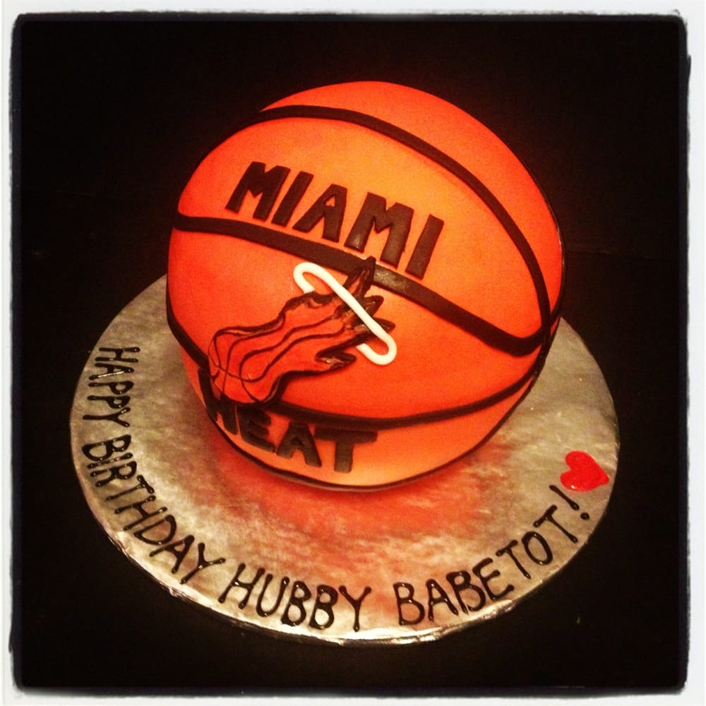 Miami Heat Basketball Cake