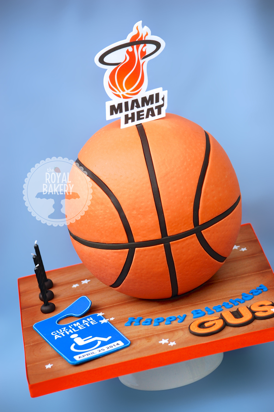 Miami Heat Basketball Cake