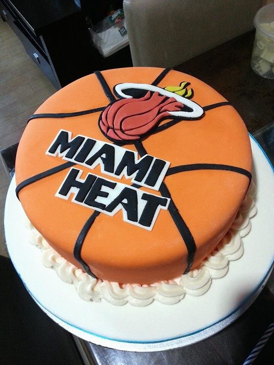 8 Photos of Heat Basketball Cakes