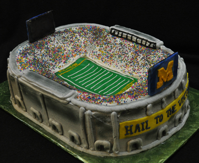 Michigan Football Stadium Cake