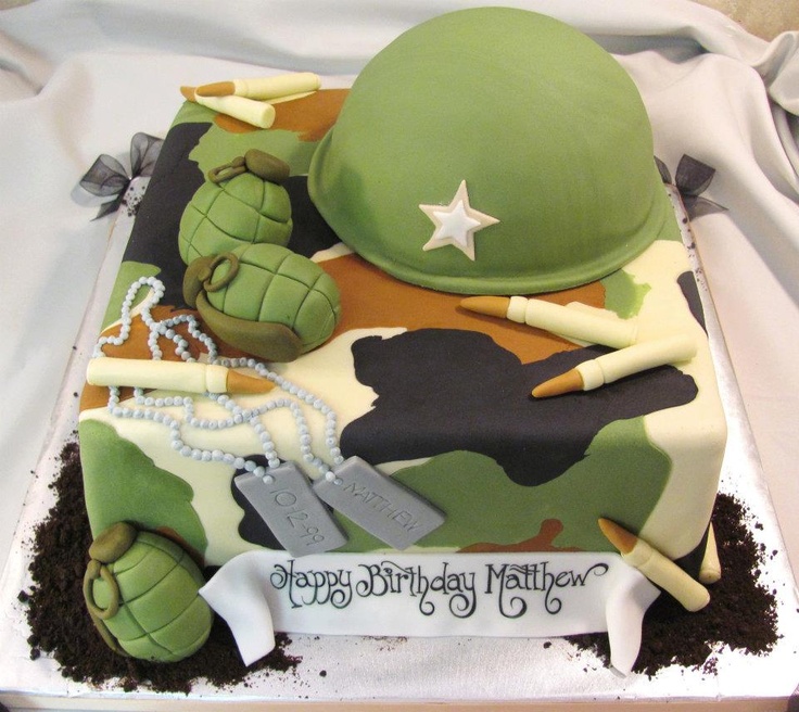 Military Birthday Cake