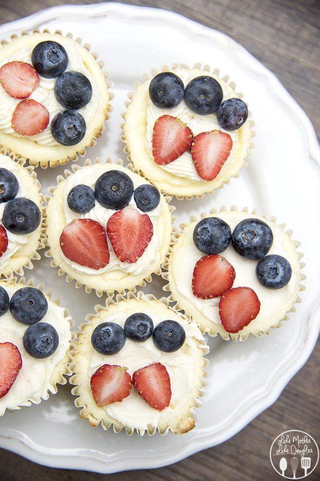 Mini Cheesecakes Red White and Blue