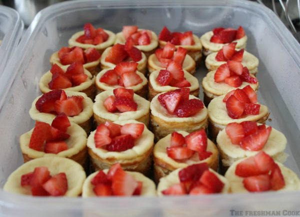 Mini Strawberry Cheesecakes