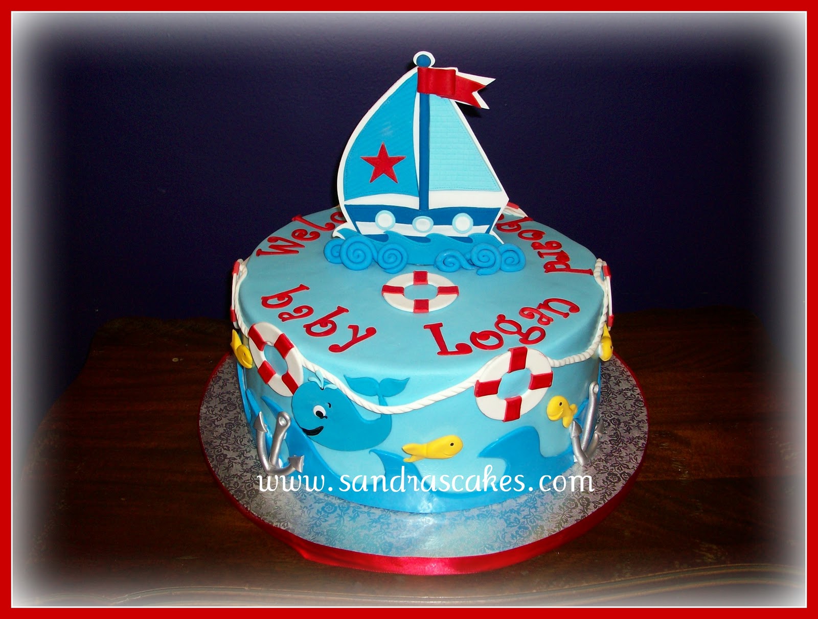 Nautical Themed Baby Shower Cake