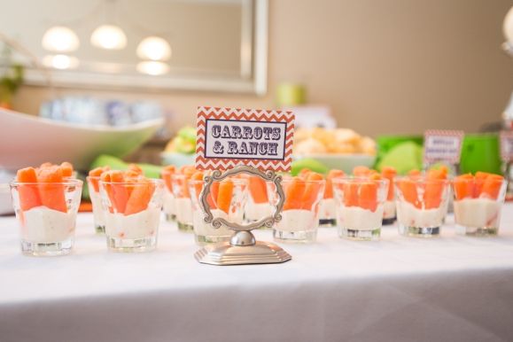 Navy Blue and Orange Baby Shower