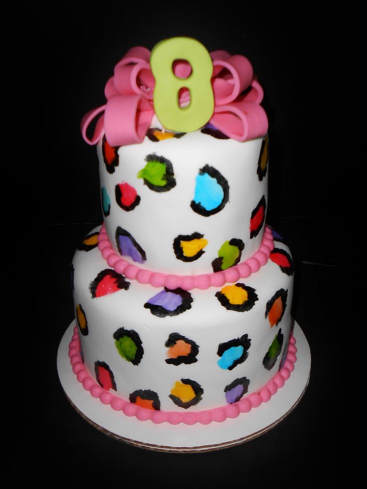 Neon Cheetah Print Cake