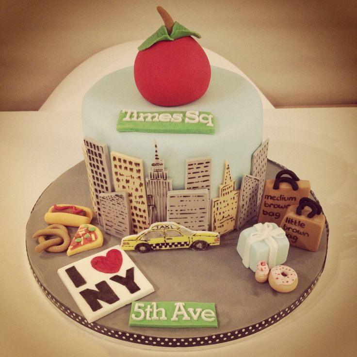 New York Themed Birthday Cake